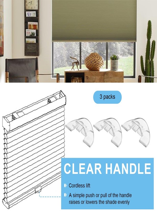 Giokyi 3 Pack Cordless Honeycomb Shade Lift Handles for Graber Bali Springs and DEZ Shades (Early Smaller Style) - Image 5